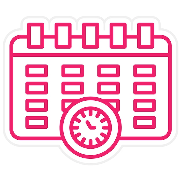 Estilo del icono de la fecha límite del diseño vectorial