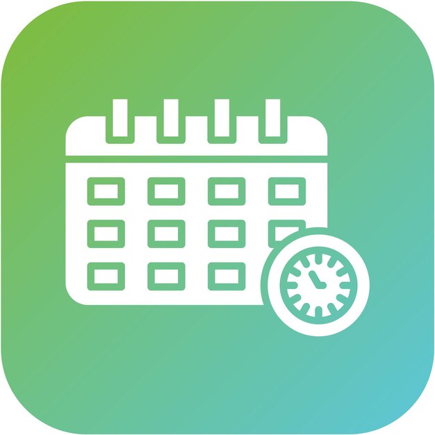 Estilo del icono de la fecha límite del diseño vectorial