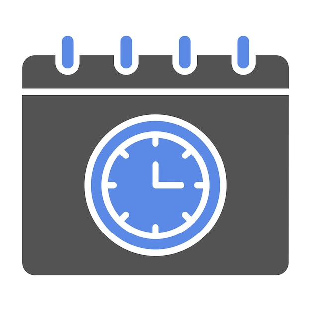 Estilo del icono de la fecha límite del diseño vectorial
