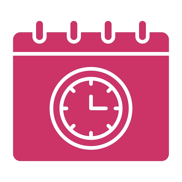 Estilo del icono de la fecha límite del diseño vectorial