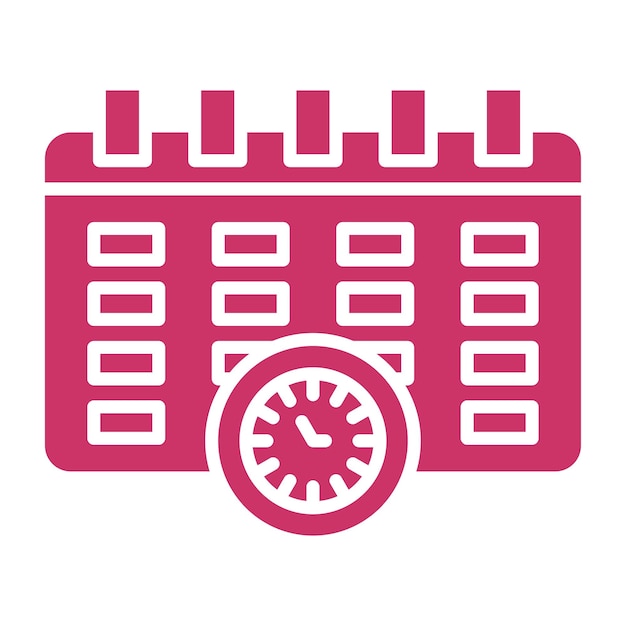 Estilo del icono de la fecha límite del diseño vectorial