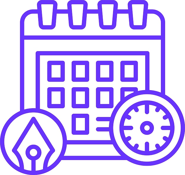 Estilo del icono de la fecha límite del diseño vectorial