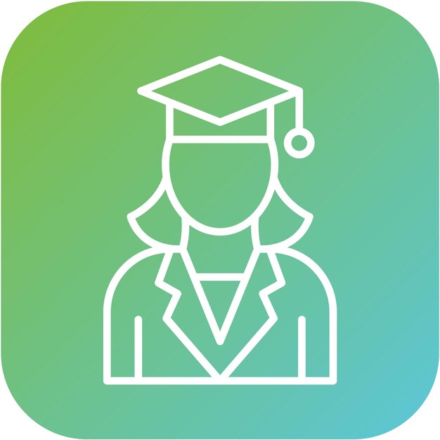 Estilo de icono femenino de graduados