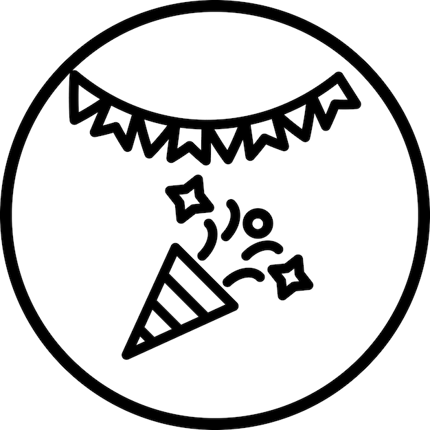 Estilo de icono del festival de diseño vectorial
