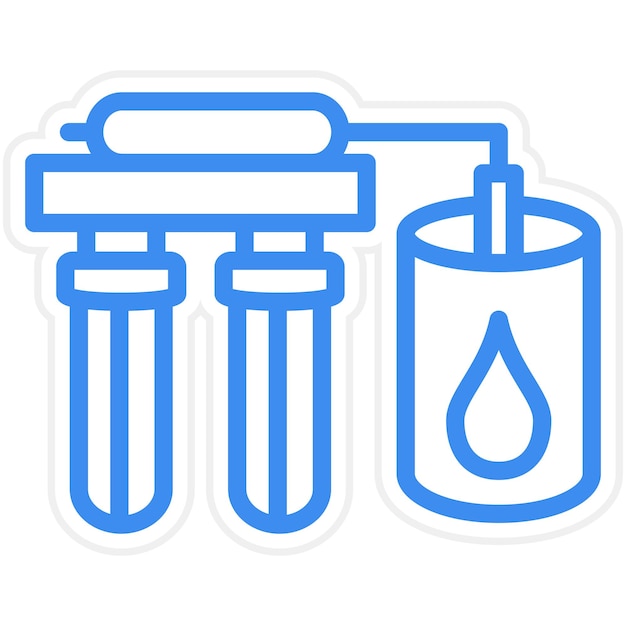 Vector estilo del icono de filtración de agua