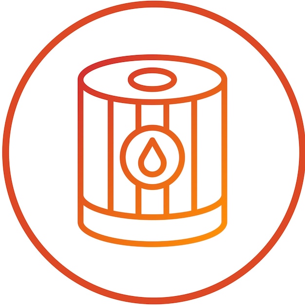 Estilo del icono del filtro de aceite de diseño vectorial