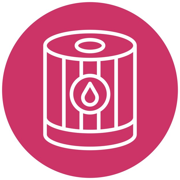 Estilo del icono del filtro de aceite de diseño vectorial