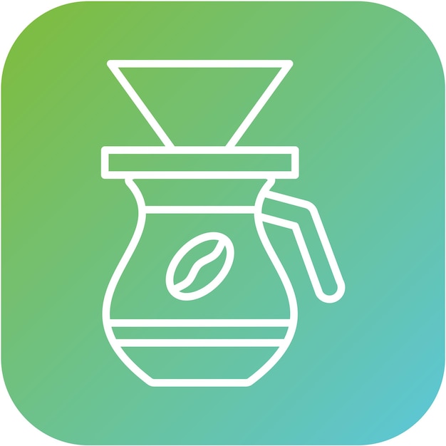 Estilo del icono del filtro de café de diseño vectorial