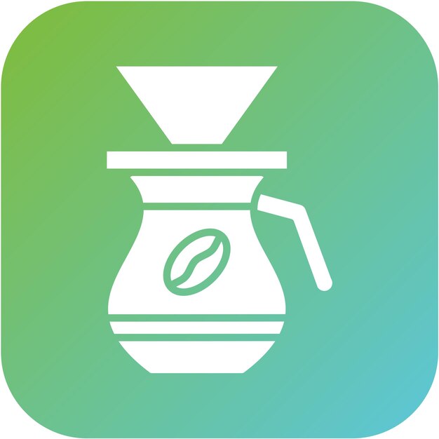 Estilo del icono del filtro de café de diseño vectorial