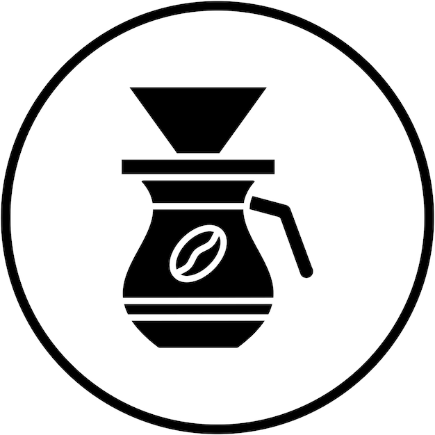 Estilo del icono del filtro de café de diseño vectorial