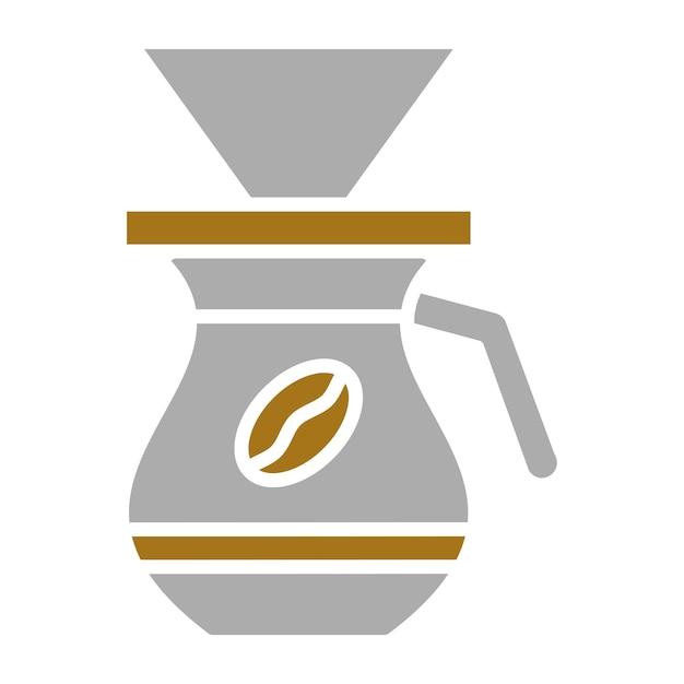 Estilo del icono del filtro de café de diseño vectorial