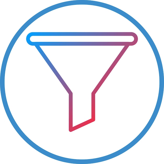 Estilo del ícono del filtro de diseño vectorial