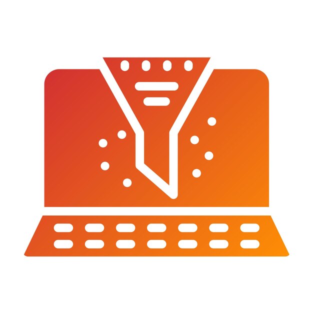 Estilo del ícono del filtro de diseño vectorial