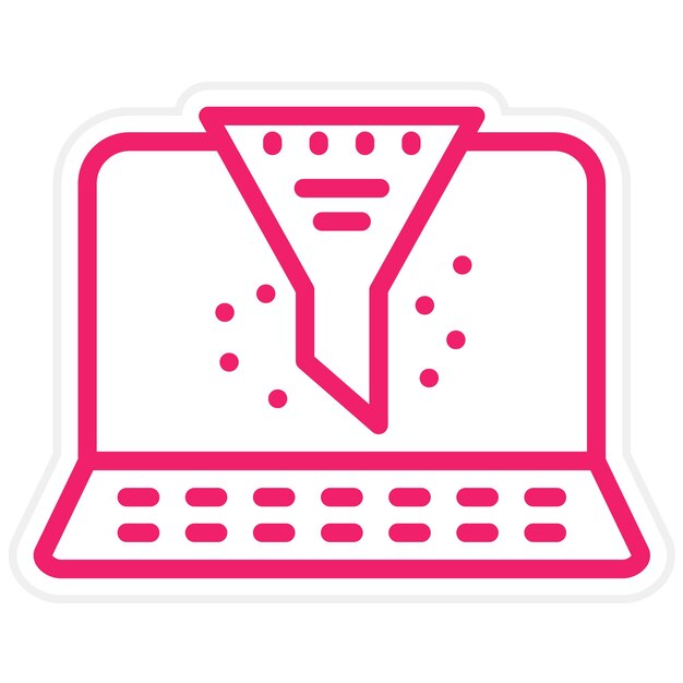 Estilo del ícono del filtro de diseño vectorial