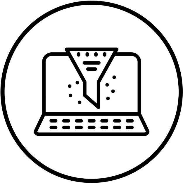 Estilo del ícono del filtro de diseño vectorial