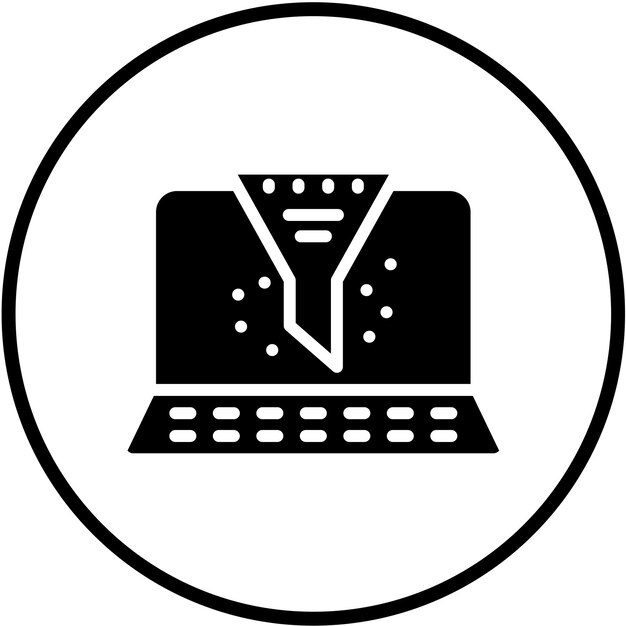 Estilo del ícono del filtro de diseño vectorial