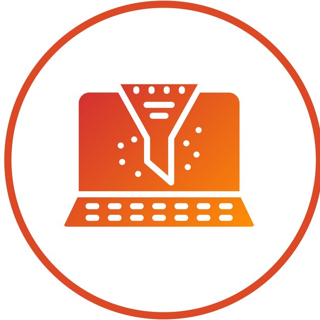 Estilo del ícono del filtro de diseño vectorial