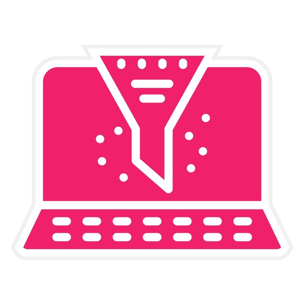 Estilo del ícono del filtro de diseño vectorial