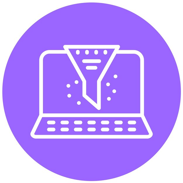 Estilo del ícono del filtro de diseño vectorial