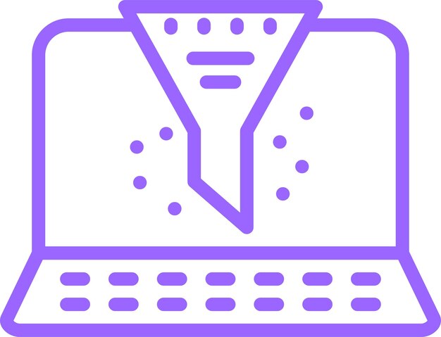 Estilo del ícono del filtro de diseño vectorial
