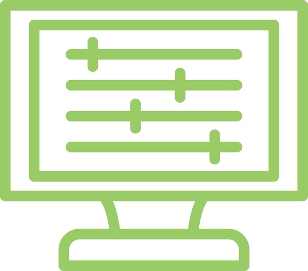 Estilo del ícono del filtro de diseño vectorial