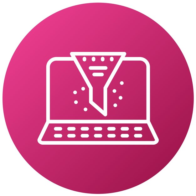 Estilo del ícono del filtro de diseño vectorial