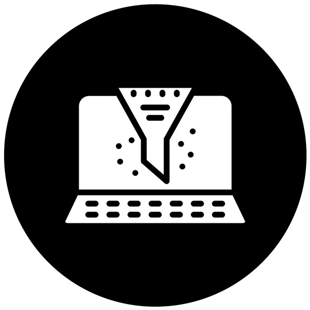 Estilo del ícono del filtro de diseño vectorial