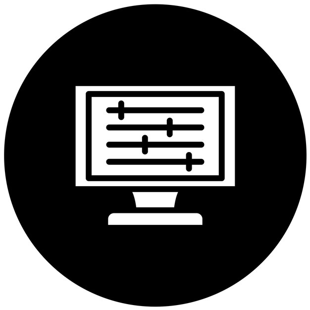 Estilo del ícono del filtro de diseño vectorial