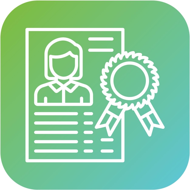 Estilo del icono finalista del diseño vectorial