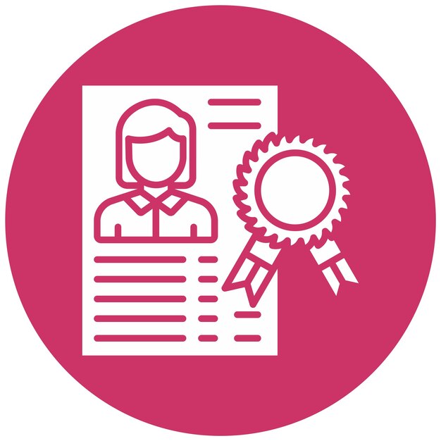 Estilo del icono finalista del diseño vectorial