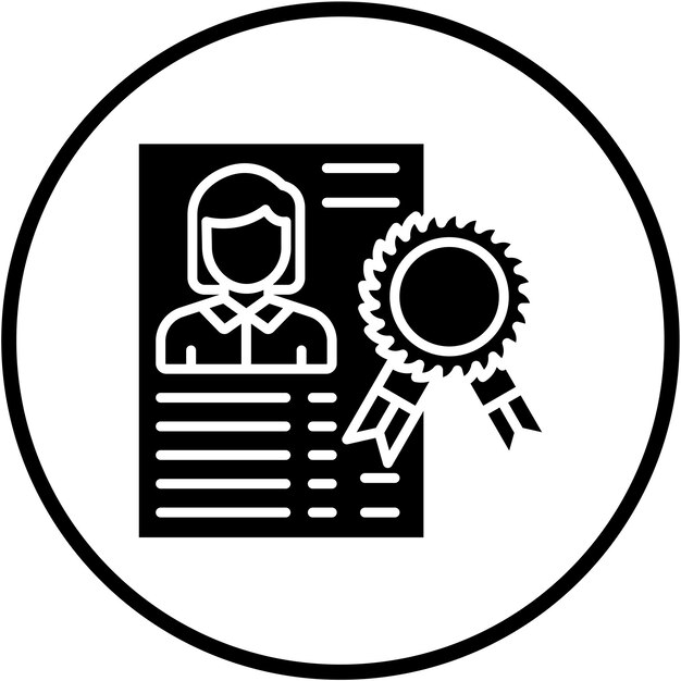 Estilo del icono finalista del diseño vectorial