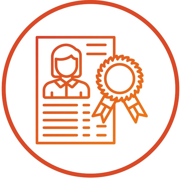Estilo del icono finalista del diseño vectorial