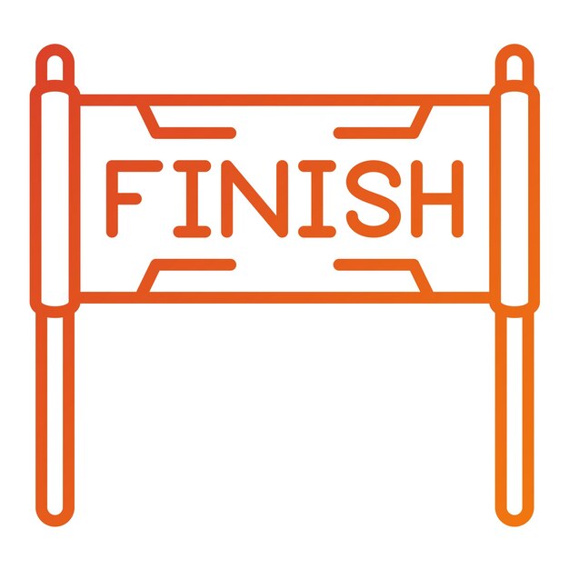 Estilo del icono de finalización del diseño vectorial