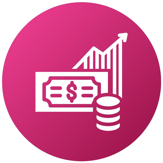 Estilo del icono de financiación de acciones de diseño vectorial
