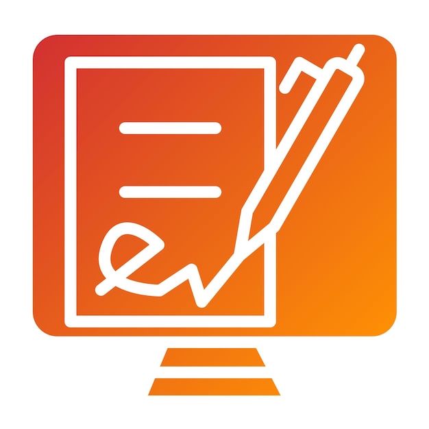 Estilo de icono de firma digital de diseño vectorial
