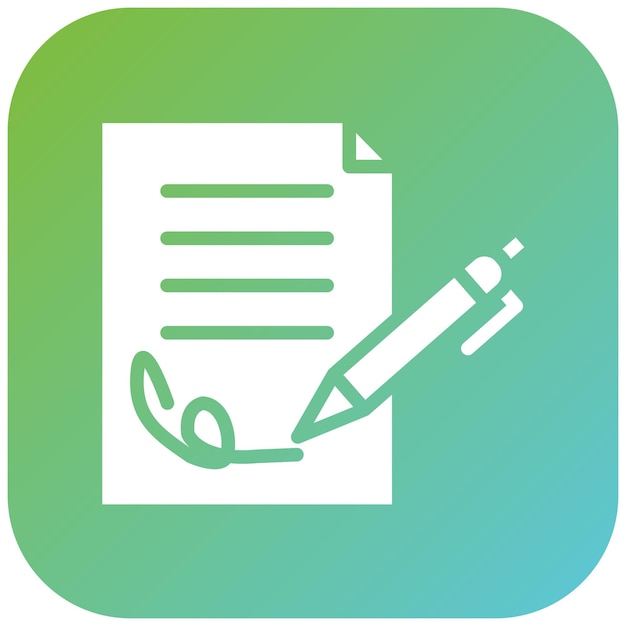 Estilo del icono de las firmas de diseño vectorial