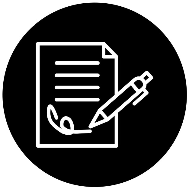 Estilo del icono de las firmas de diseño vectorial