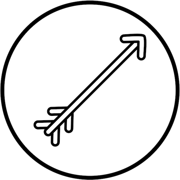 Estilo del icono de la flecha de diseño vectorial