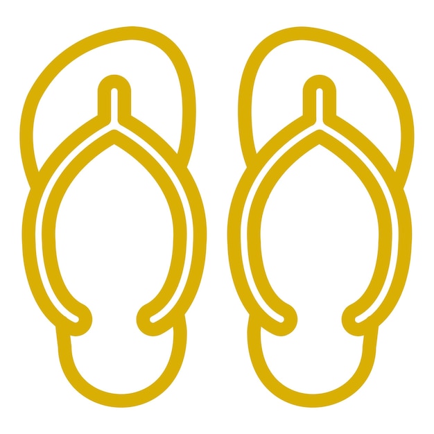 Estilo del icono de los flip-flops de diseño vectorial