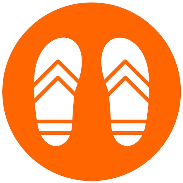 Estilo del icono de los flip-flops de diseño vectorial