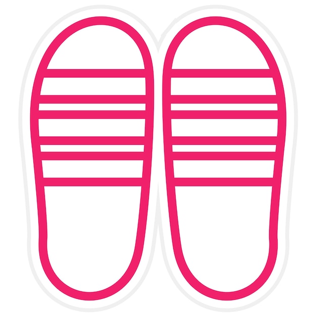 Estilo del icono de los flip-flops de diseño vectorial