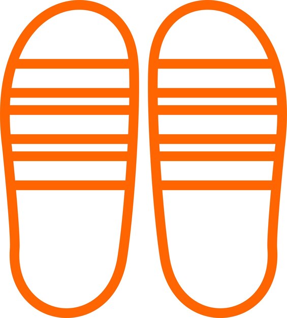 Estilo del icono de los flip-flops de diseño vectorial