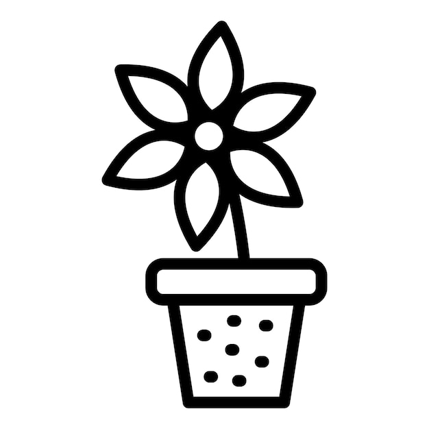 Vector estilo del icono de la flor