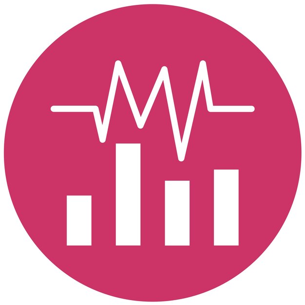 Estilo del icono de fluctuación de tensión de diseño vectorial