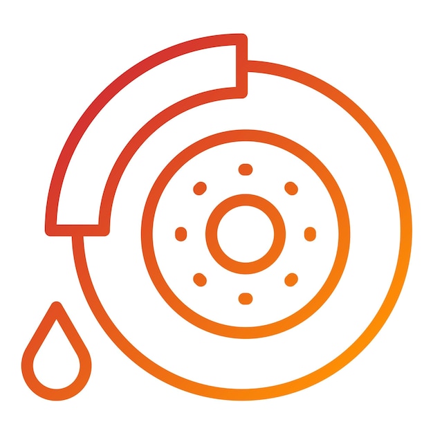 Estilo del icono del fluido de freno de diseño vectorial