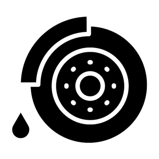 Estilo del icono del fluido de freno de diseño vectorial