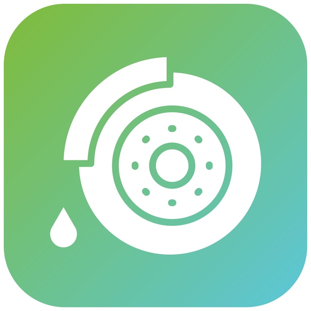 Estilo del icono del fluido de freno de diseño vectorial