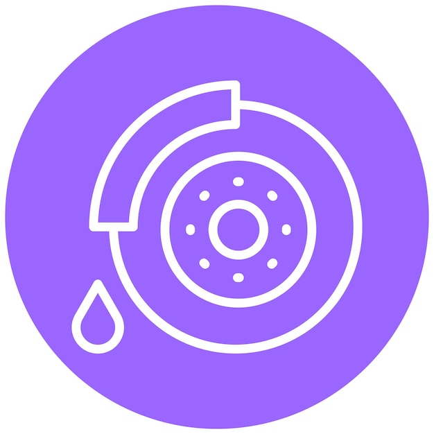Estilo del icono del fluido de freno de diseño vectorial