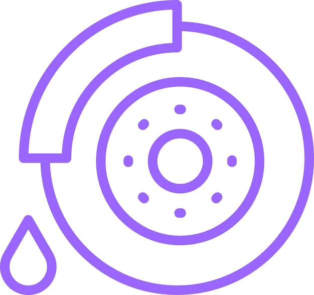 Estilo del icono del fluido de freno de diseño vectorial