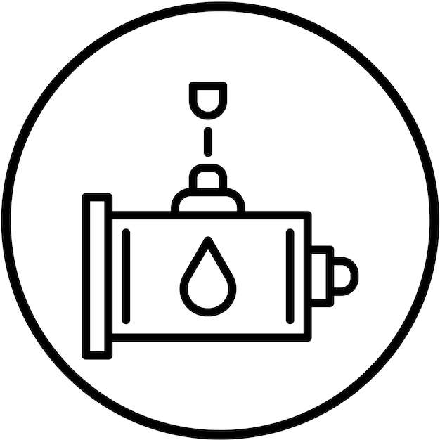 Estilo del icono de fluido de transmisión de diseño vectorial